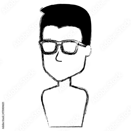young man shirtless avatar character