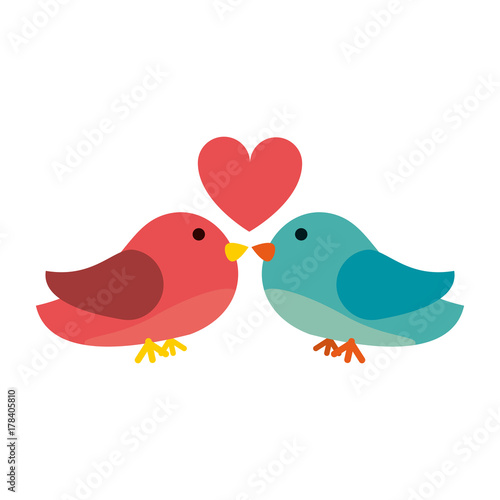lovebirds romance icon image vector illustration design 