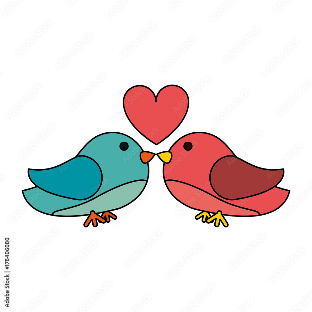 lovebirds romance icon image vector illustration design 