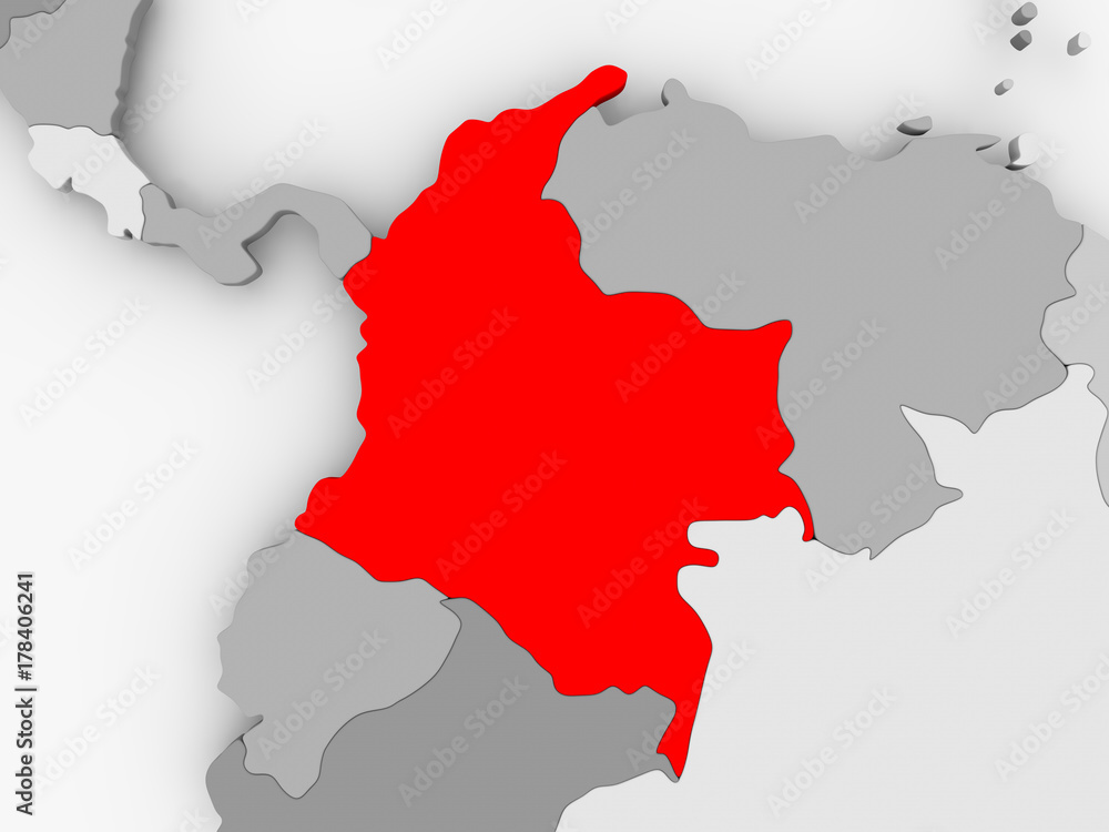 Fototapeta premium Map of Colombia