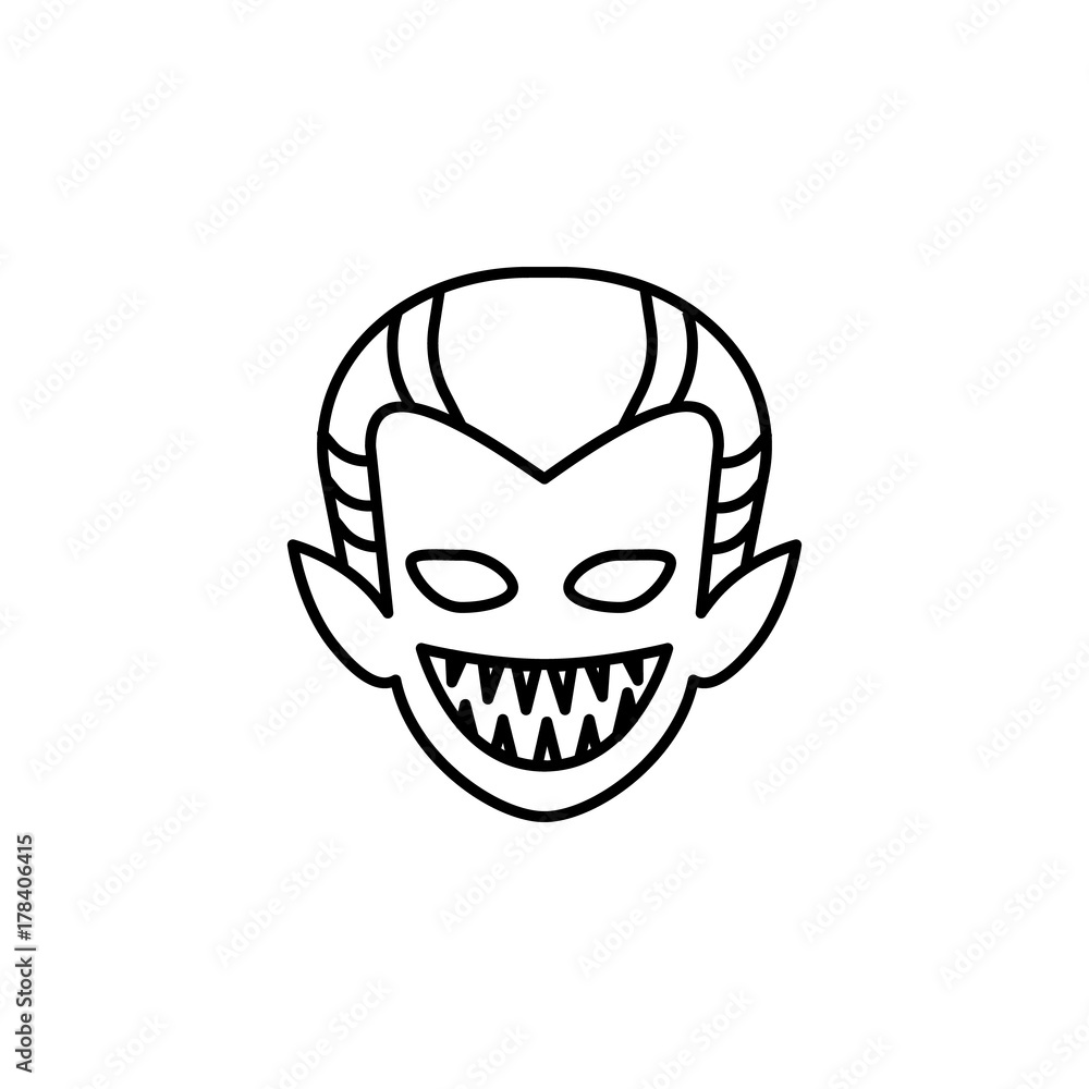 Dracula Vampire Halloween Oultined Icon Dracula Vampire Halloween Oultined Icon
