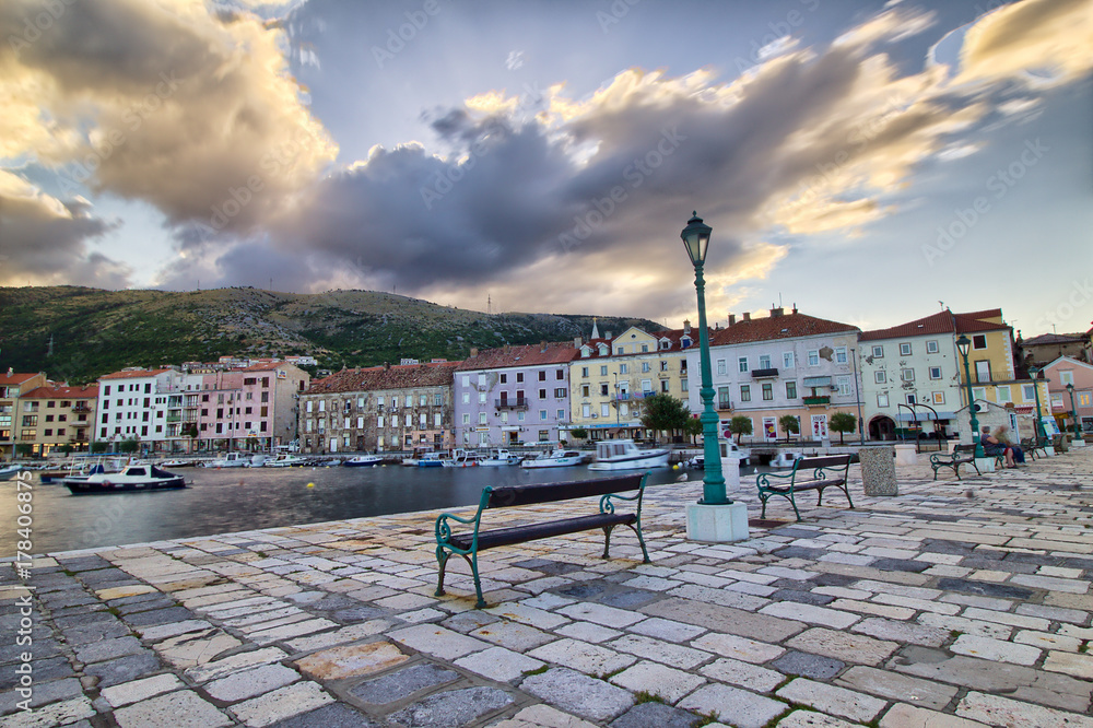 Fototapeta premium Sunrise in Croatia - Senj - Istria