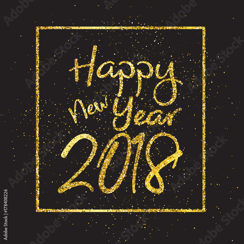 Glittery Happy New Year background