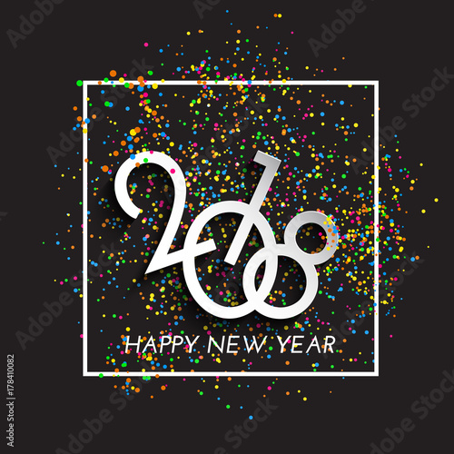 Happy New Year confetti background