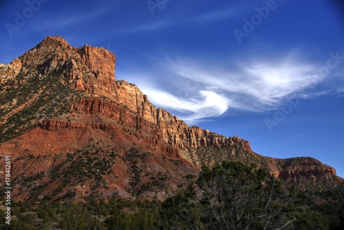 Clouds Over Mt Kinesava in the West Zion Wilderness