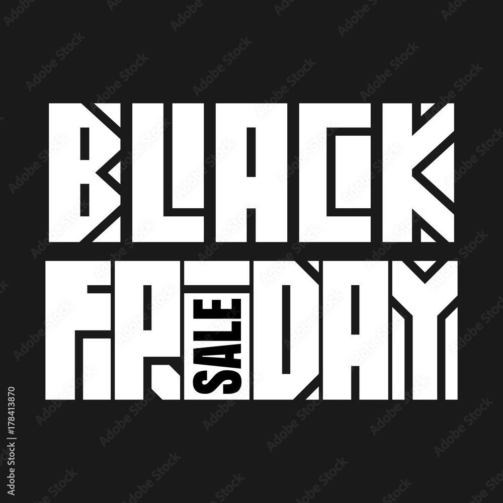 Black Friday sale inscription design template. Black Friday banner.