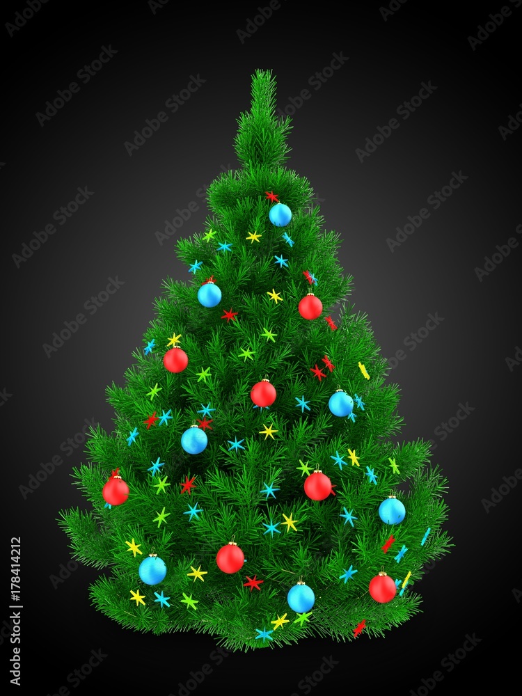 Obraz premium 3d Christmas tree