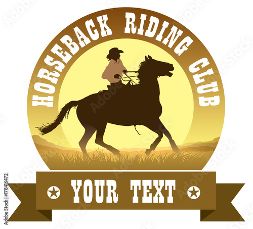 Sign of horseback riding club