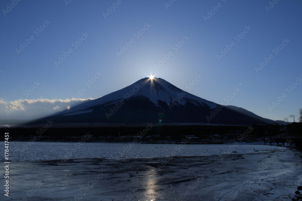 ダイヤモンド富士（富士山、Fujiyama）