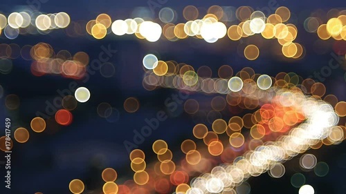 Wallpaper Mural Bokeh background of city and light of transportation at nigh Torontodigital.ca