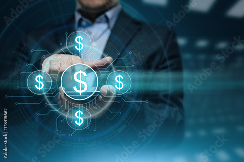 Schilderij op canvas Make Money Online Business Internet Success Technology Concept