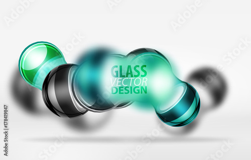 3d techno glass bubble design