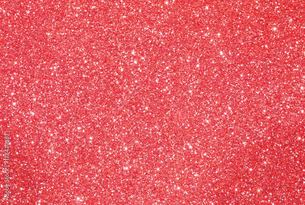 Fototapeta premium shiny glitter RED background with glare of lights
