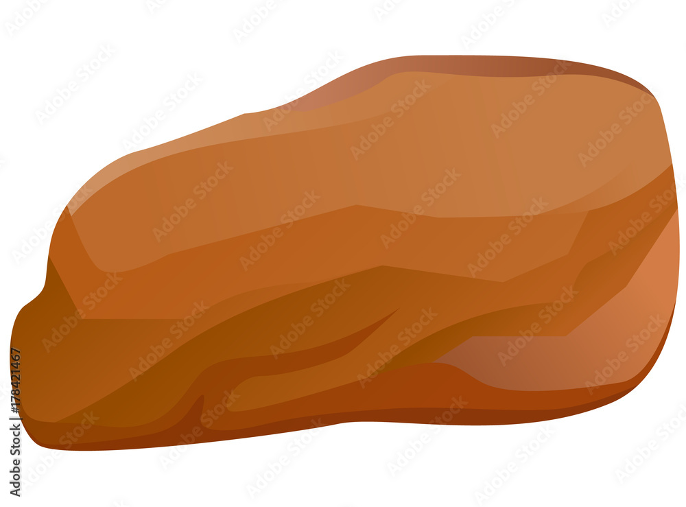 Brown rock or stone vector image Brown rock or stone vector image