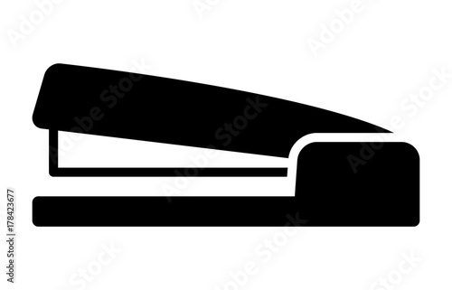 Stapler paper fastener flat vector icon for apps and websites