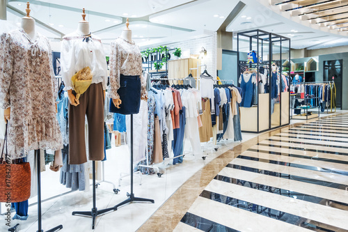 interior of modern shopping mall