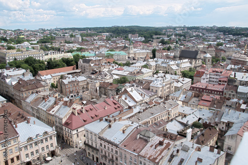 Lviv old city panoramic view