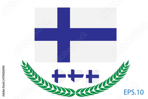 Finland Flag vector illustration. Finland Flag. National Flag of Finland.