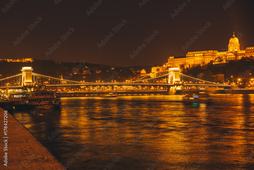 Night view of the Budapest, Hungary