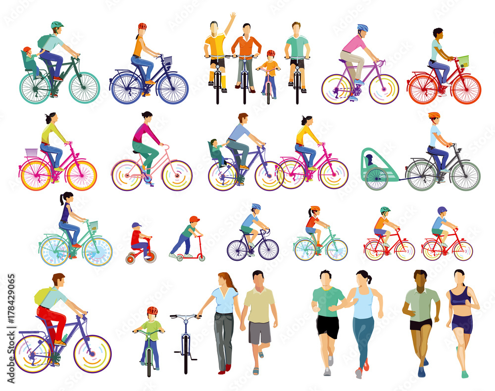 Fototapeta premium Gruppe von Fahrradfahrer