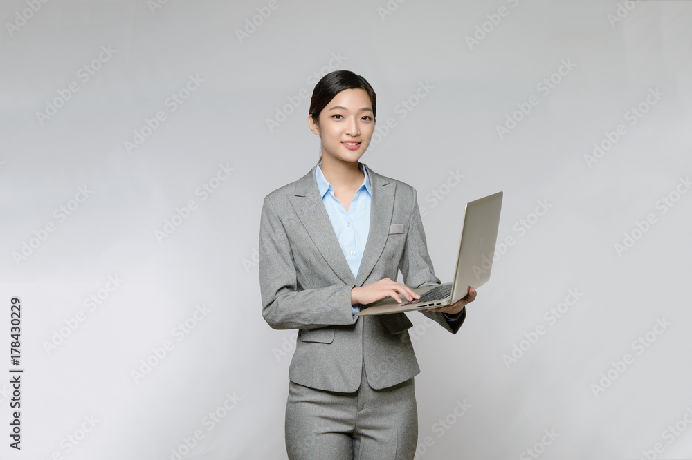 Young woman use of the laptop computer Young woman use of the laptop computer