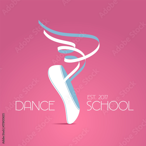 Dance studio vector logo, icon