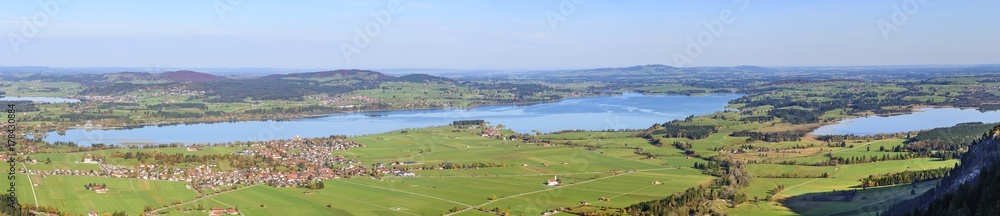 Forggensee, Hopfensee und Bannwaldsee im Ostallgäu Forggensee, Hopfensee und Bannwaldsee im Ostallgäu