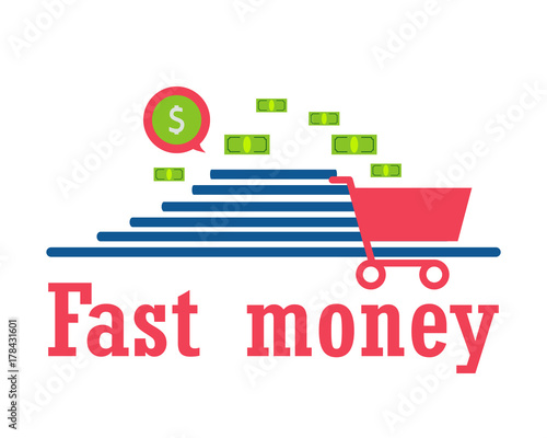 Money for business, travel, payments, purchases. Modern way of life. vector.