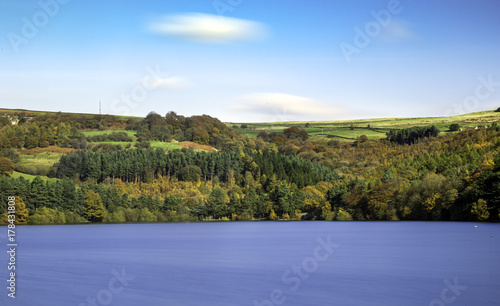 long exposure of Agden reservoir  Bradfield  Yorkshire