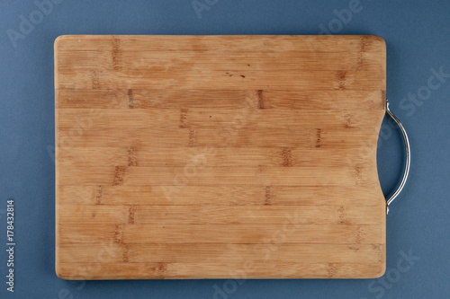 kitchen cutting board  on a blue