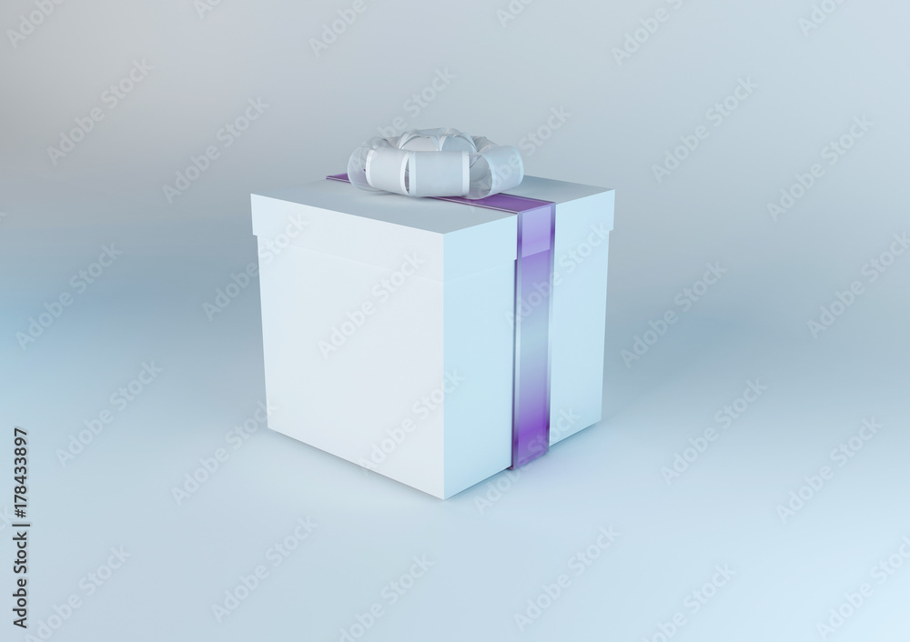 Christmas and New Year's Day, gift box with bow Christmas and New Year's Day, gift box with bow