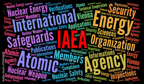 IAEA word cloud concept photo