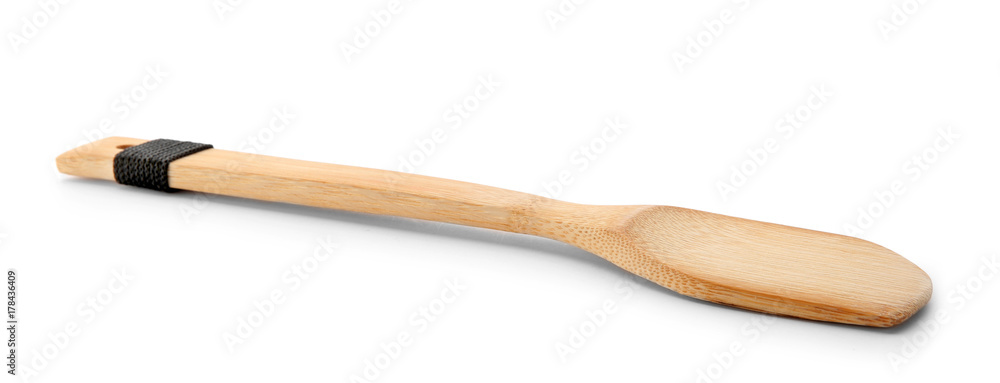 Wooden spatula on white background Wooden spatula on white background