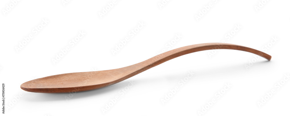 Wooden spoon on white background Wooden spoon on white background