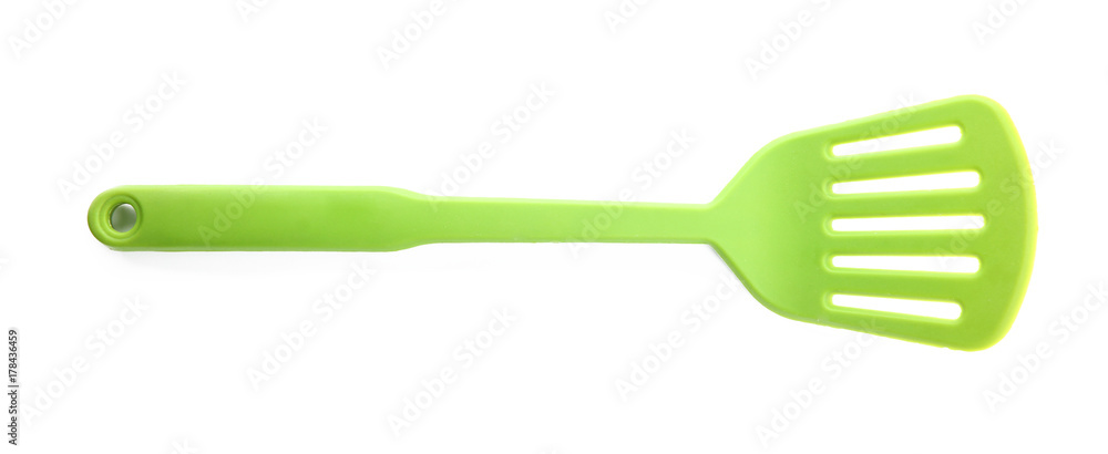Plastic spatula on white background Plastic spatula on white background