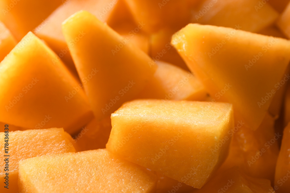 Sliced ripe melon as background Sliced ripe melon as background