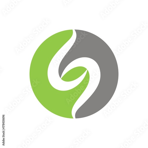 S logo initial letter design template vector