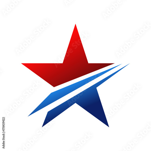 Elegant star logo design template vector