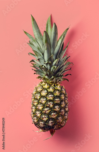 Pineapple on pink background