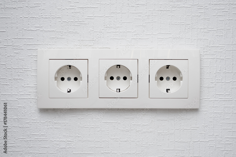 Electrical sockets on a wall Electrical sockets on a wall