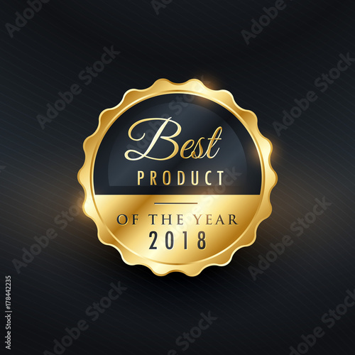 best product of the year premium golden label design