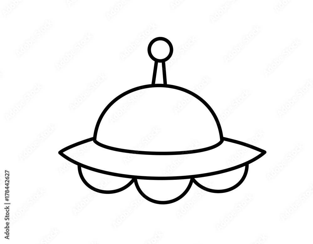 Ufo 線画 Stock イラスト Adobe Stock