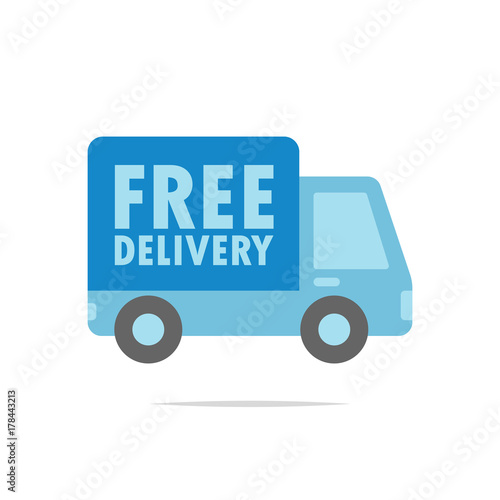Free delivery truck icon vector