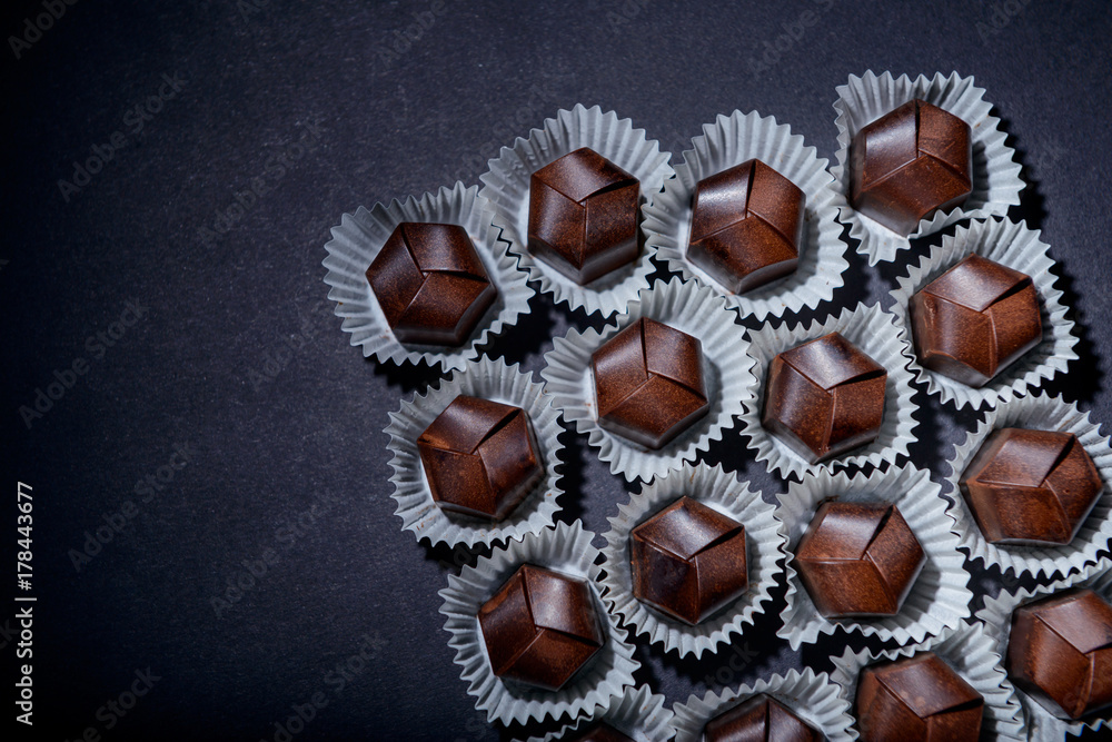 candy on a black background candy on a black background