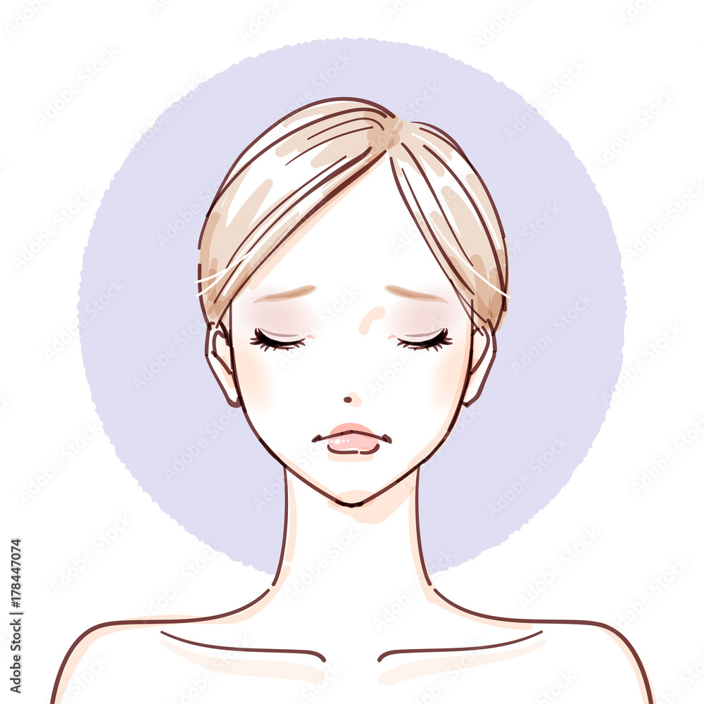 beauty woman_After make up closed eyes negative beauty woman_After make up closed eyes negative