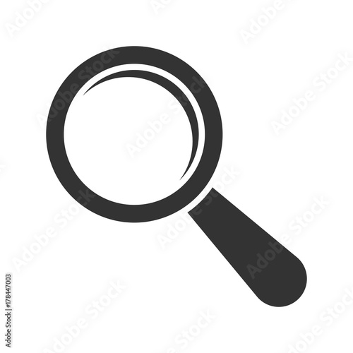Magnifying glass icon. Vector illustration.