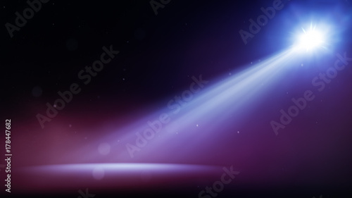 Fototapeta Naklejka Na Ścianę i Meble -  blue stage light beam background