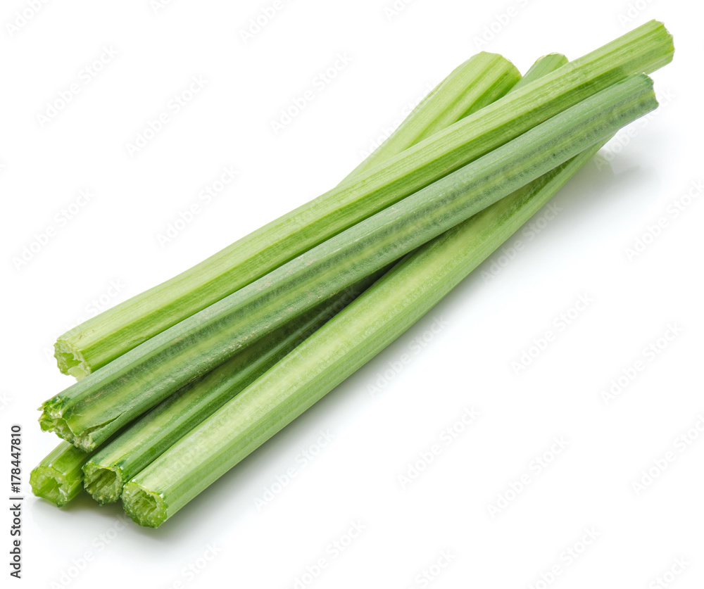 Fresh celery sticks isolated on white background Fresh celery sticks isolated on white background