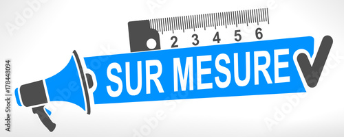 sur mesure sur mégaphone bleu