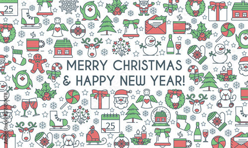 Wallpaper Mural merry christmas banner Torontodigital.ca